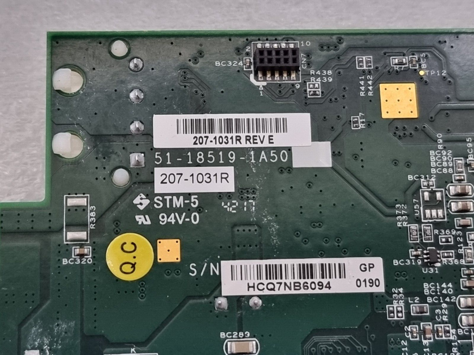 Used COGNEX 207-1031R REV E Board Computer P/N 825-11133-1R Rev B