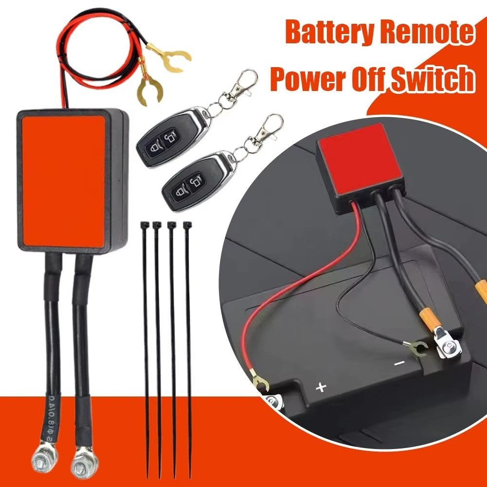 Wireless Remote Control Motorcycle Battery Disconnect Switch Cut Off Isolator