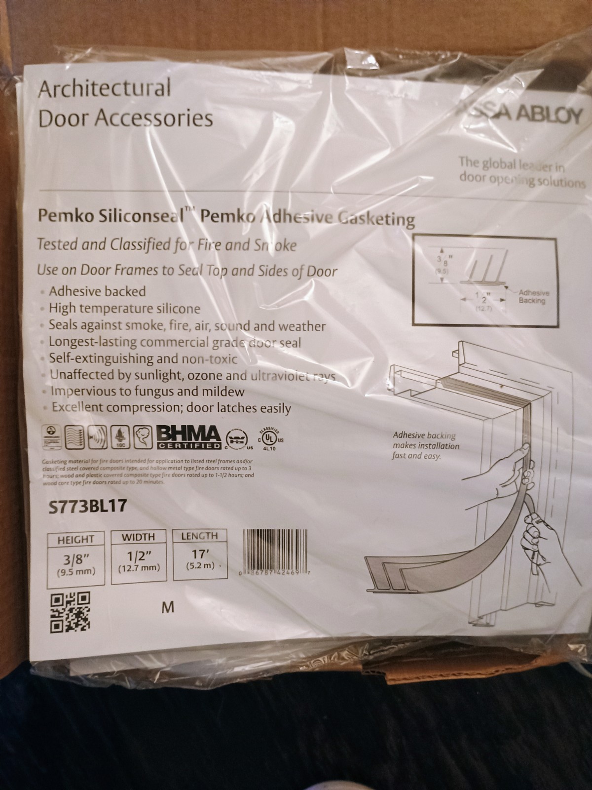 Pemko S773BL17 Door Gasket