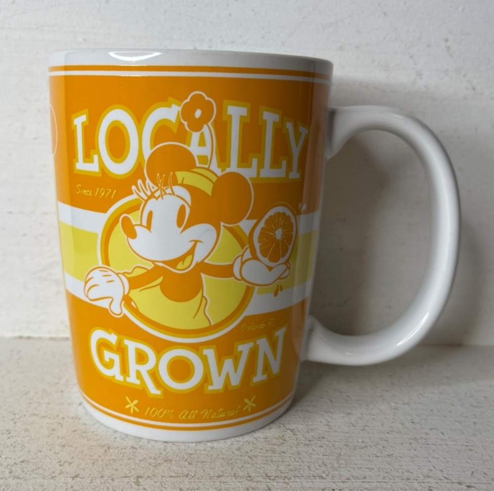 Disney Parks Minnie Mouse Locally Grown Orange Juice Coffee Mug Orlando Florida