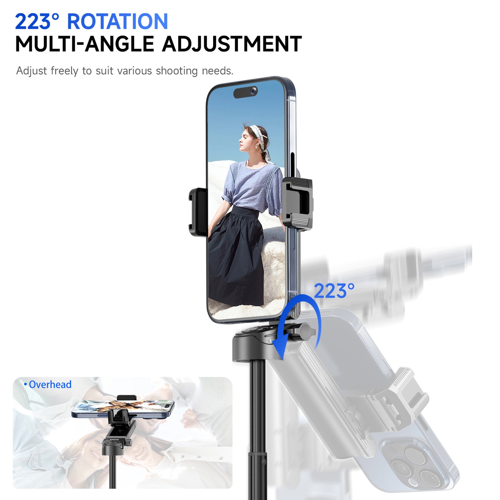 4-in-1 Portable Mini Selfie Stick Tripod w/ St Remote Control For iPhone Android