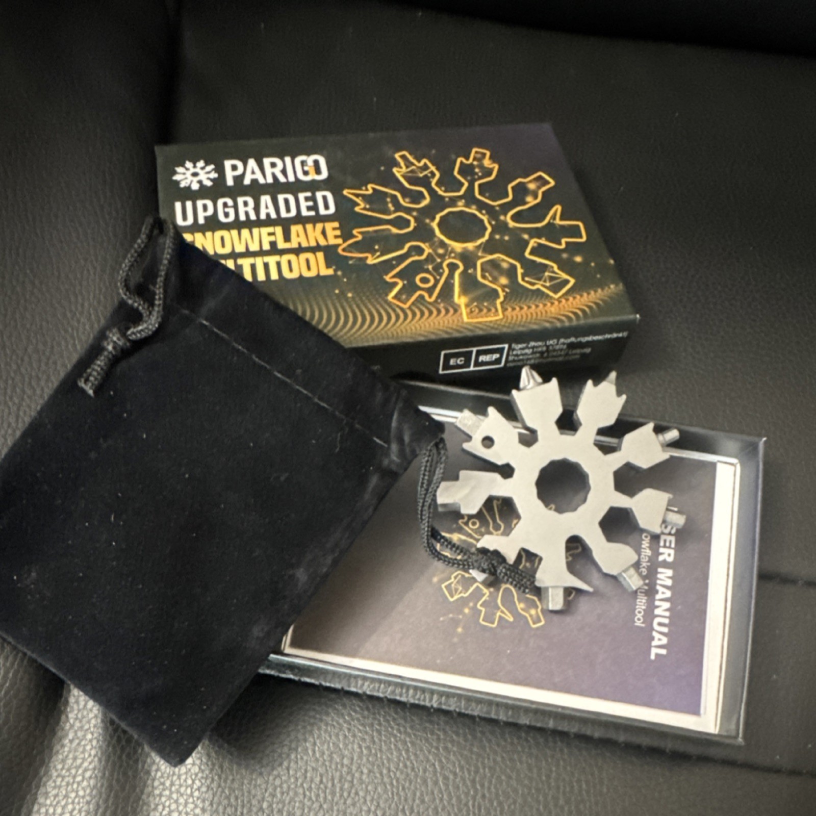 Parico Upgraded Snowflake Multitool Metal Multi-Tool with Pouch