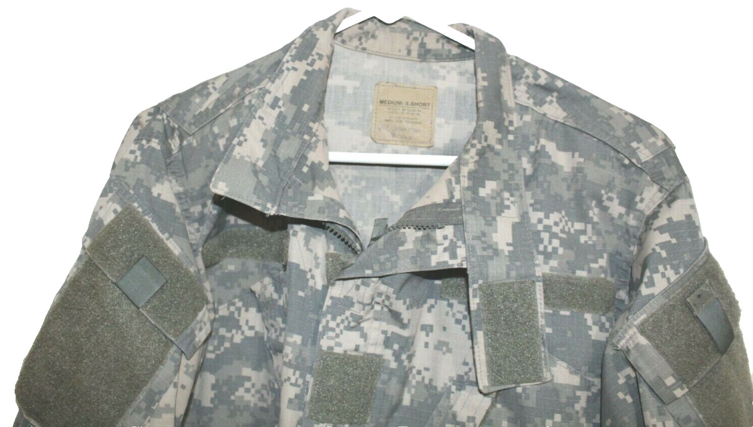 Army Combat Shirt ACU Medium Extra Shorrt Uniform Coat Digital Camo USGI
