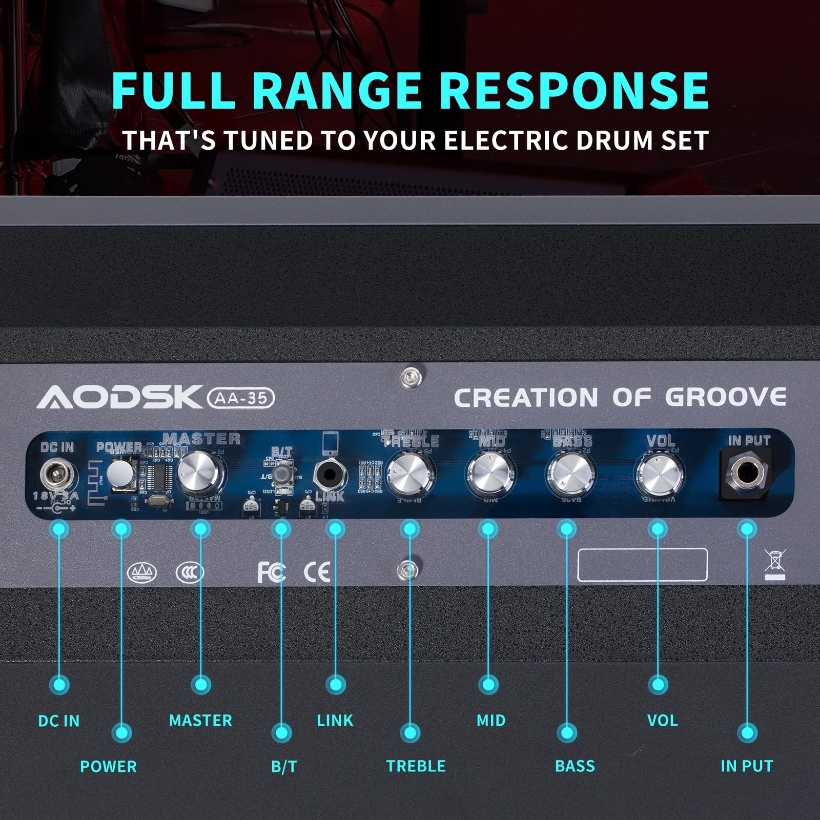 AODSK UAA-35 electronic drum amplifier