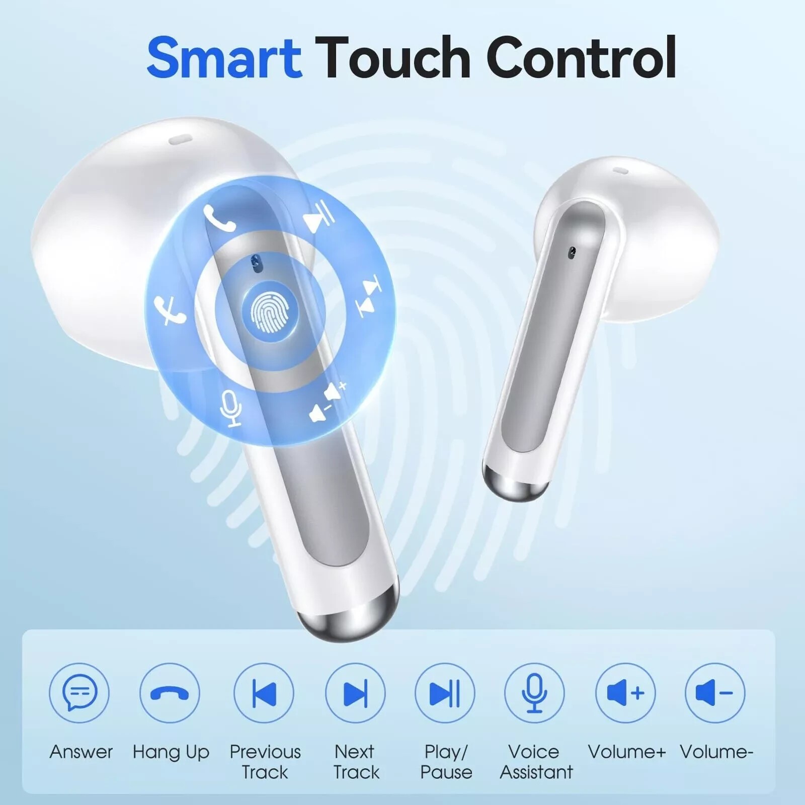 Bluetooth Headset 5.3 TWS Wireless Earphone Earbuds Headphones Stereo Waterproof