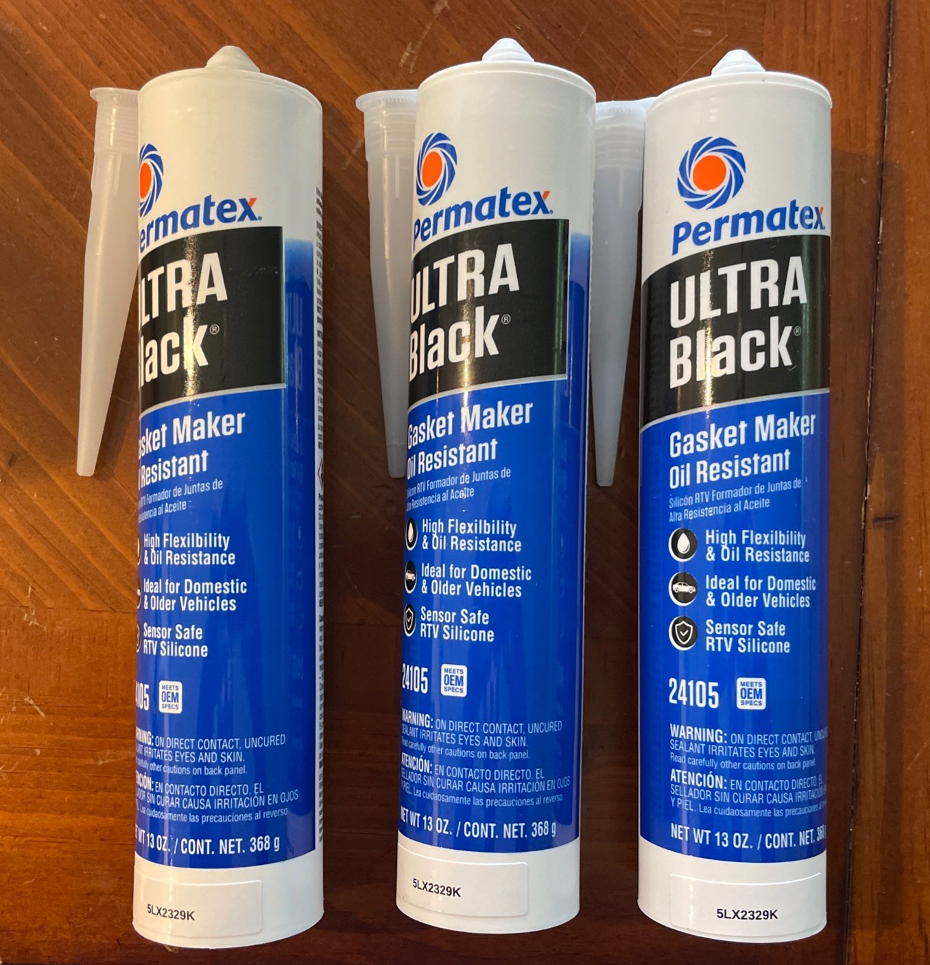 (3)PK Permatex 24105 Ultra Black Oil Resistance RTV Silicone Gasket Maker 13oz