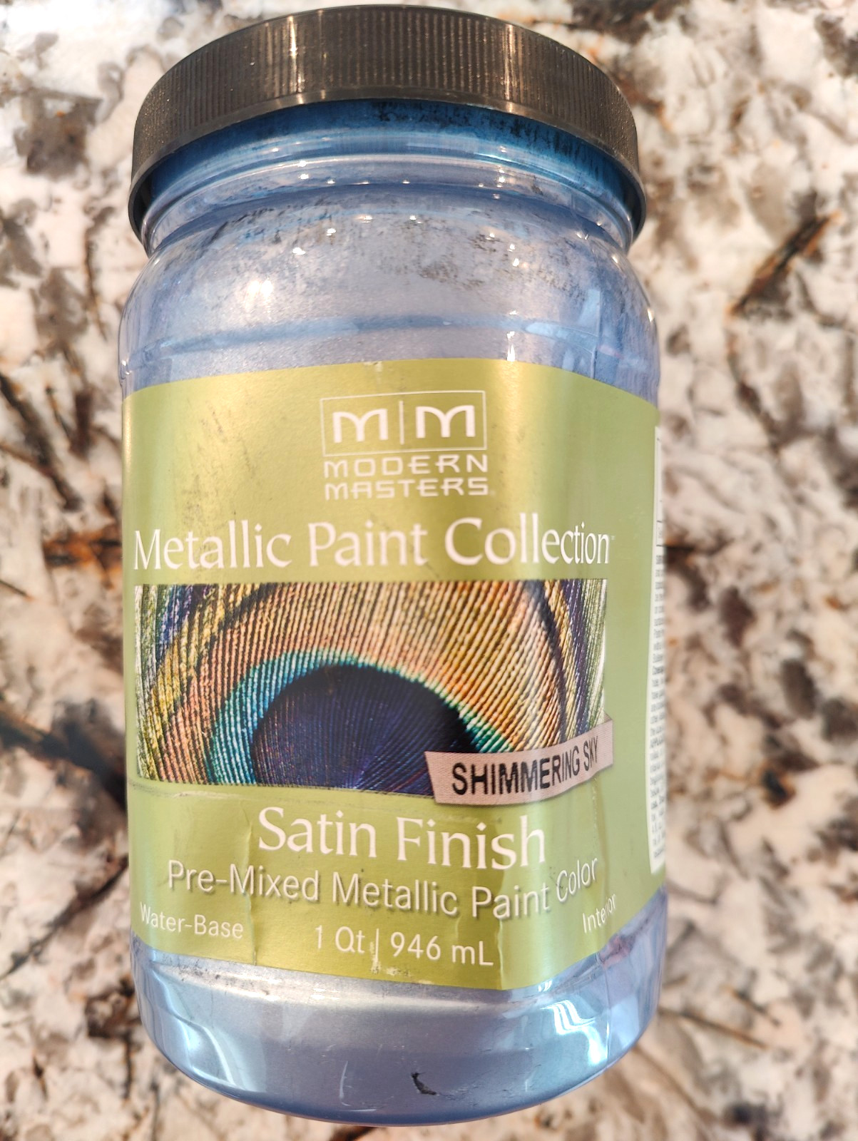 Modern Masters Shimmer Metallic Paint Shimmering Sky Blue 1 qt - 32 oz  NEW