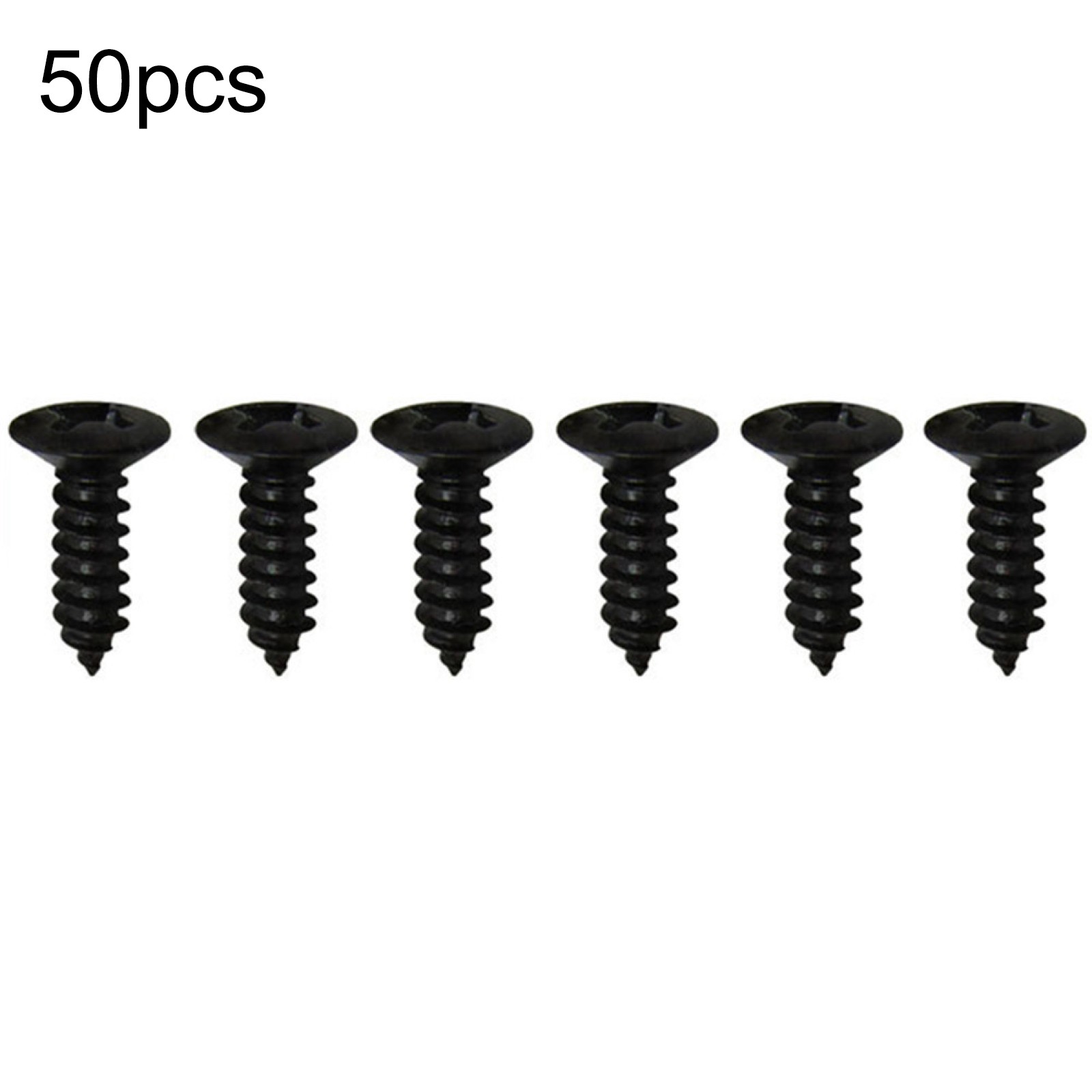 50Pcs Black Electric Guitar Bass Pickguard Screws For Fender Strat/Tele B