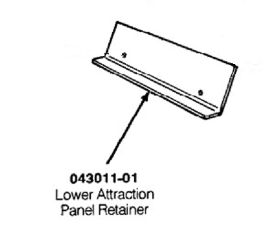 Atari Paperboy Lower Bezel retainer bracket