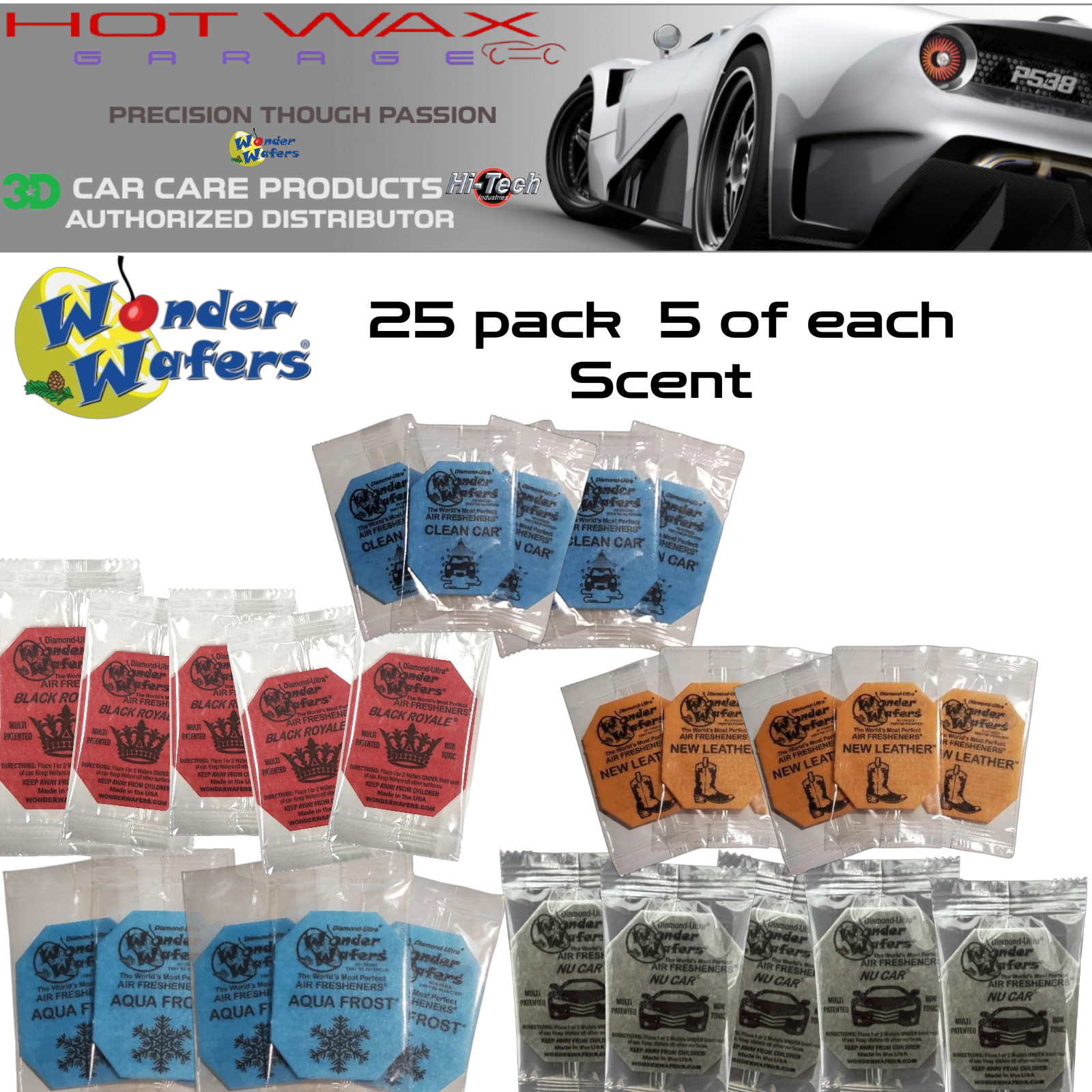 25 Wonder Wafers Air Fresheners Best 5 Scents For Auto Dealers, Detailers