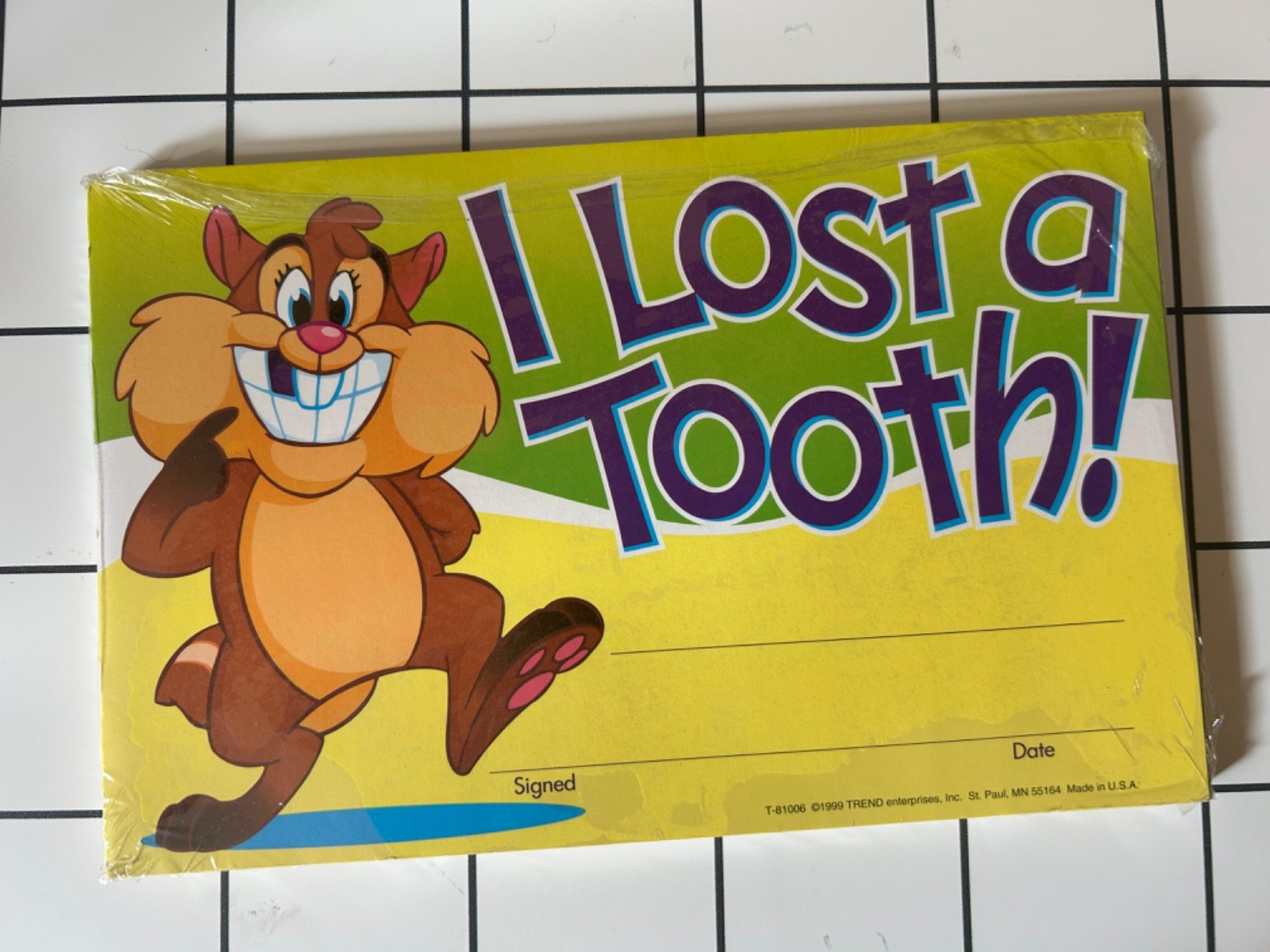 Vintage 1998 TREND Enterprises "I Lost a Tooth!" Recognition Awards Pack of 30 –