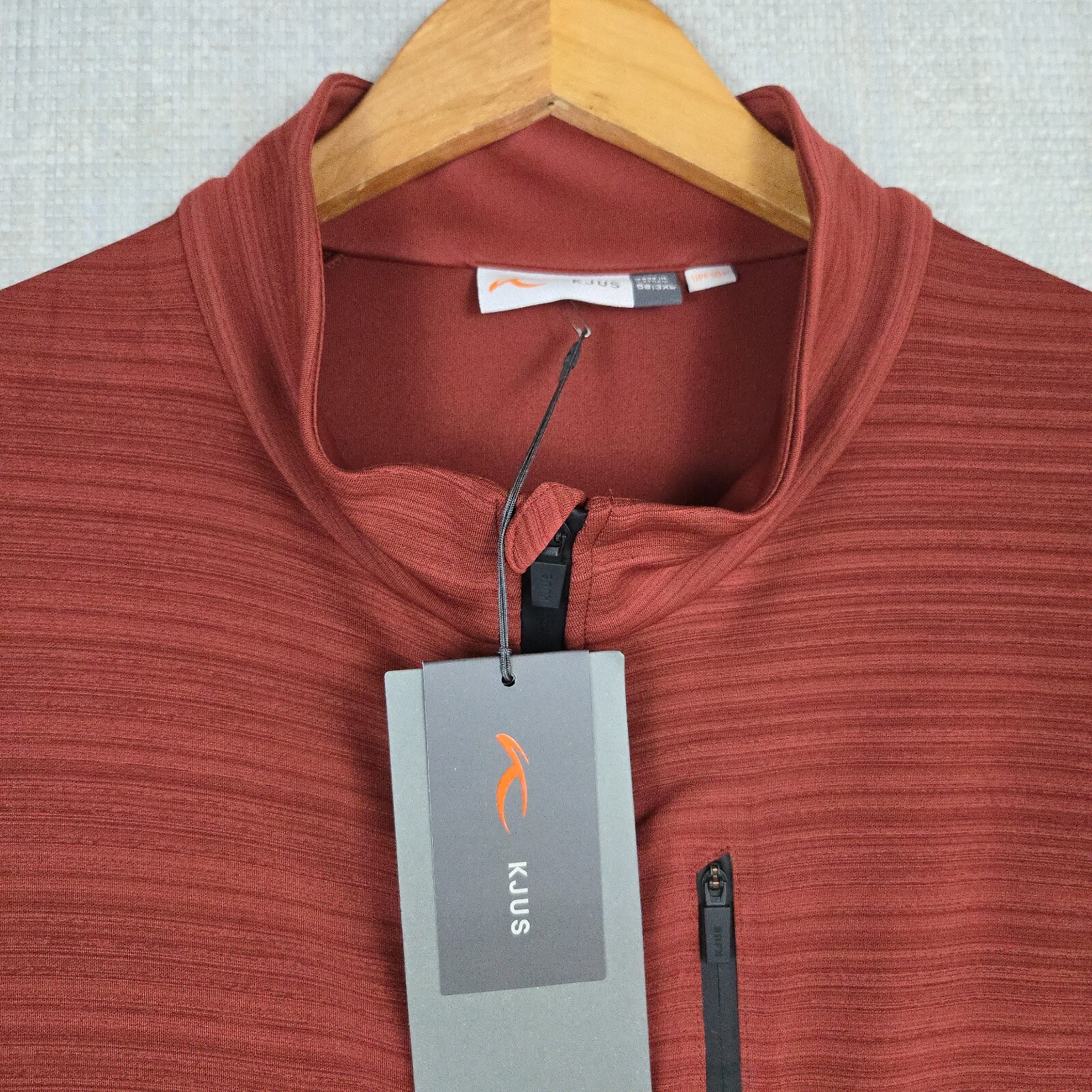 KJUS Full Zip Jacket Size 3XL NEW $279 Mens Performance Wicking Midlayer Rust