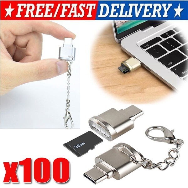 TypeC To Micro SD TF Card Reader OTG USB Adapter Converter For Samsung Phone LOT
