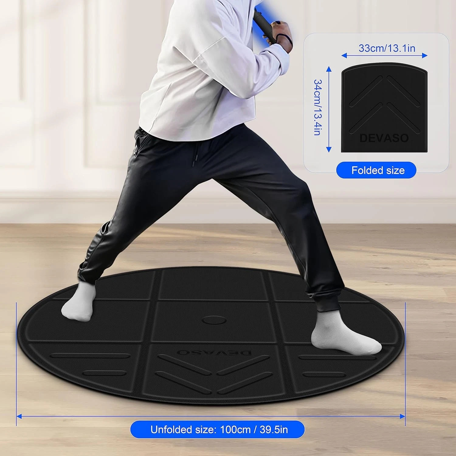 Foldable VR Mat for Meta Quest 3S/Quest 3, With PSVR2, Quest 2/Pro/Apple Vision