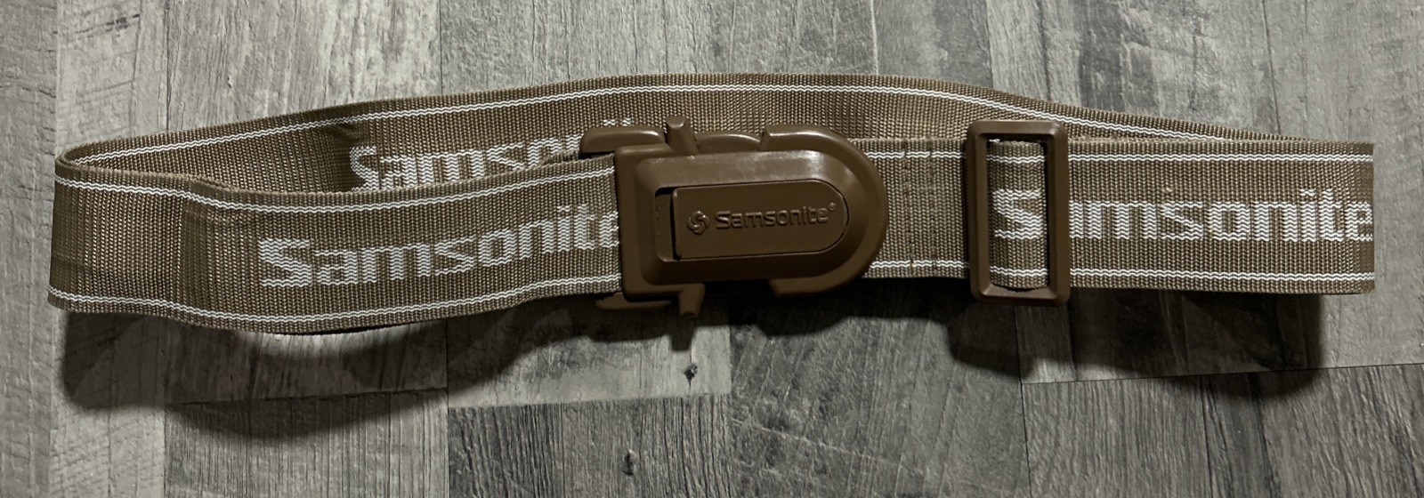 Samsonite Luggage Strap with Sure Close Buckle Brown Beige 39” Long W18