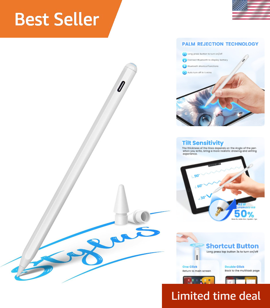 Apple Pencil iPad 10th/9th Generation, Pencil for iPad Air 4th/5th/M2/M3, iPad m