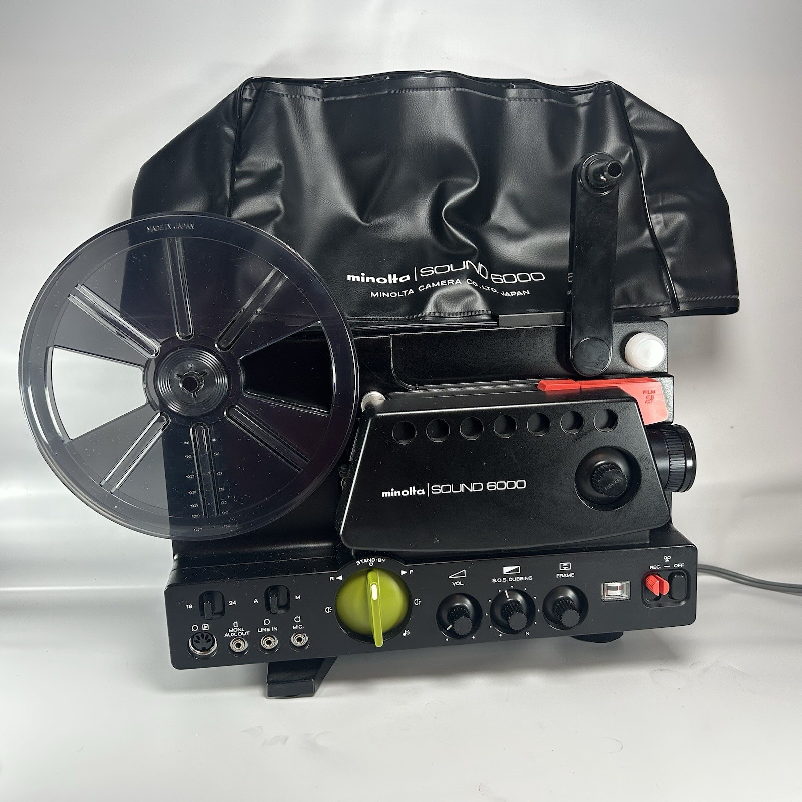 *FOR PARTS* Minolta SOUND 6000 Super 8 Movie Projector, Cover & Box Power Tested