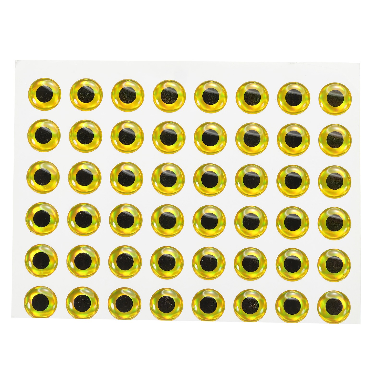 100Pcs 12mm Fishing Lure Eyes Fly Tying Crafts for Fishing Baits DIY, Gold Tone