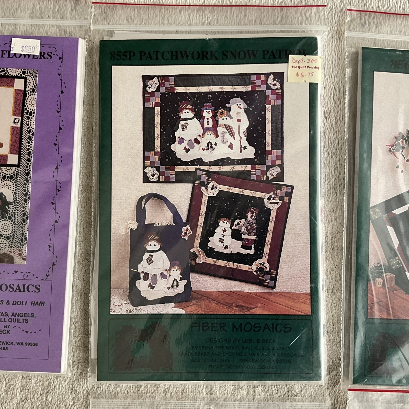 FIBER MOSAICS NEW UNUSED UNCUT Quilt Patterns