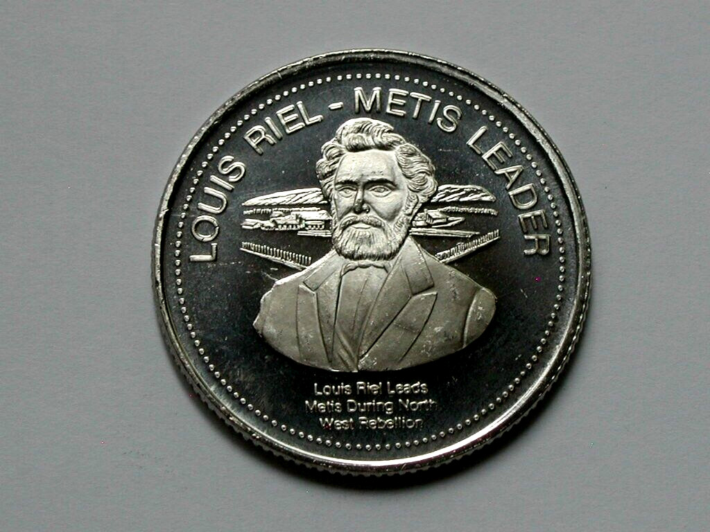 Regina SK CANADA 1980 Trade DOLLAR Token with Indian & Metis Leader Louis Riel