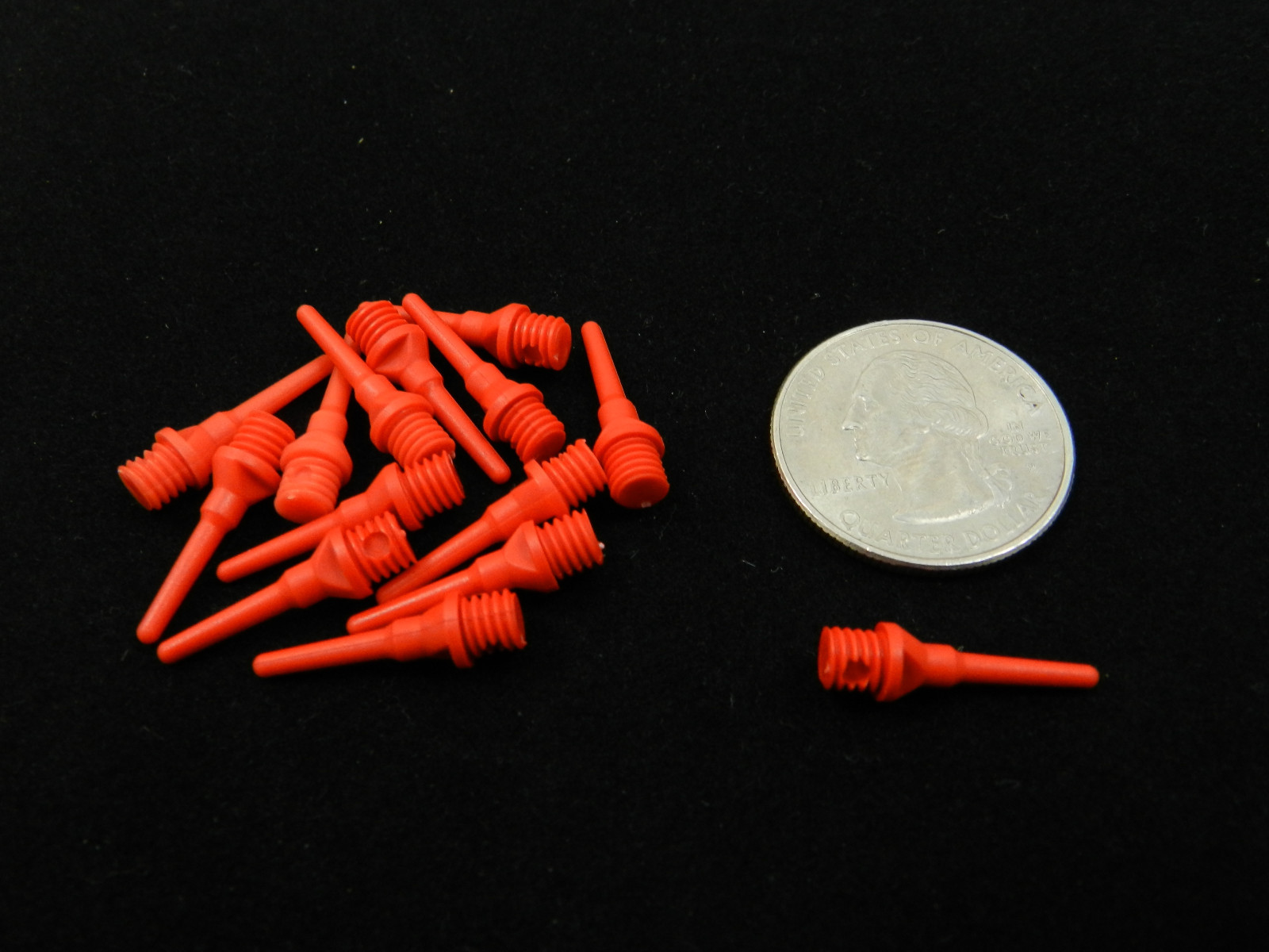 50 Darts Red Soft Tips 2ba Size,Tufflex Super Short, Stubby Extremely Durable