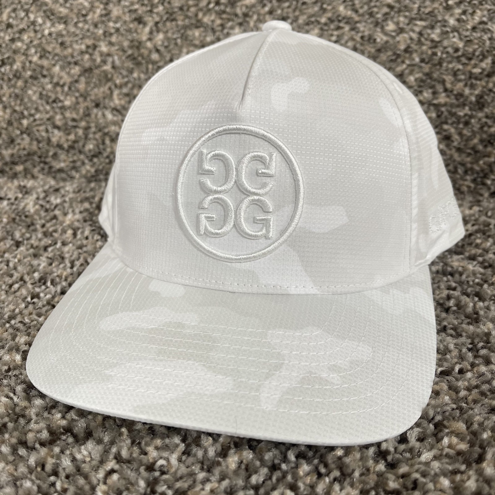 G-Fore White Gray Camo Snapback Golf Hat Cap Adjustable OSFA New