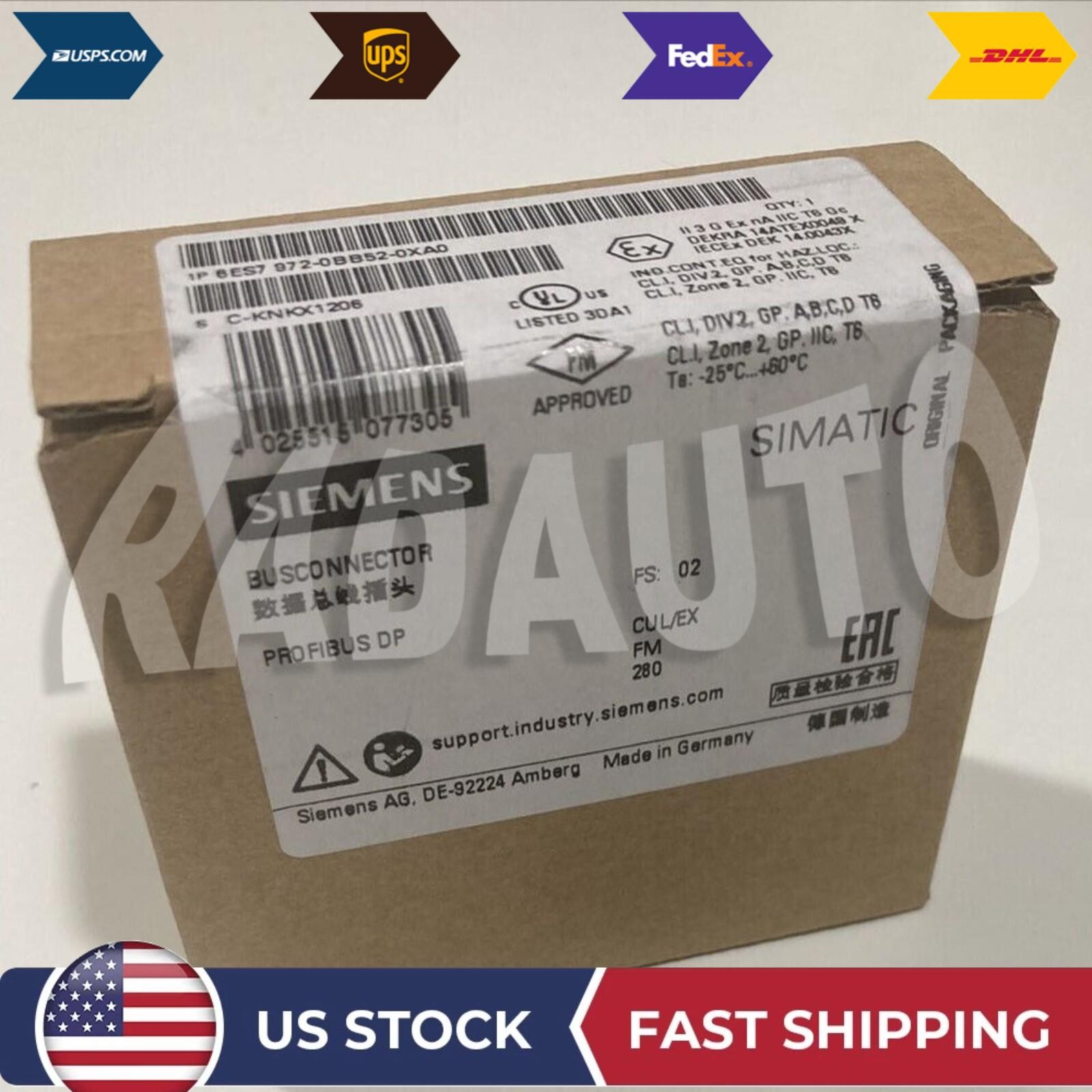 One New Siemens 6ES7972-0BB52-0XA0 6ES79720BB520XA0 In Box Expedited Shipping