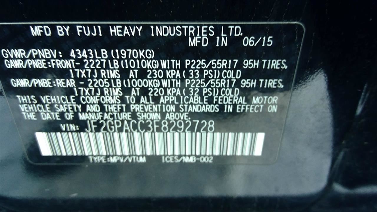 XV CROSST 2015 Glove Box 2071962