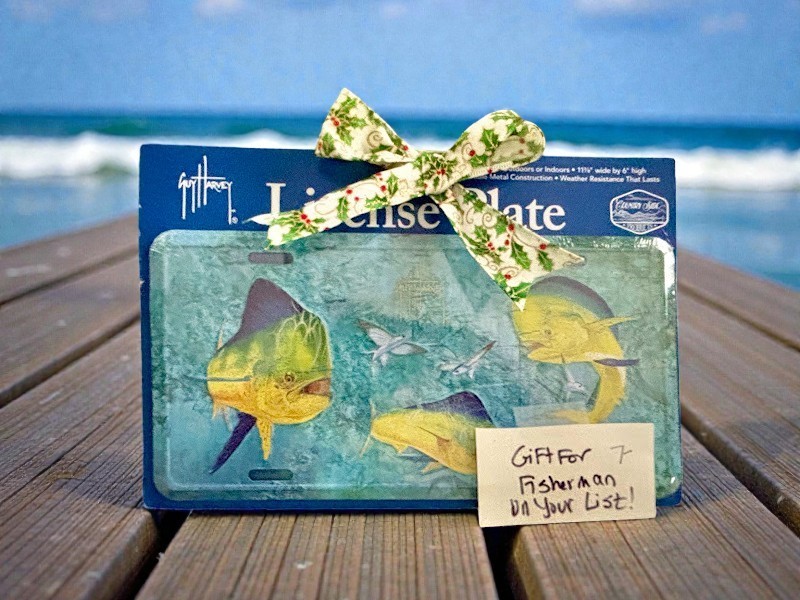 Guy Harvey Mahi-Mahi Fish Metal License Front Plate 11 7/8” x 6” New