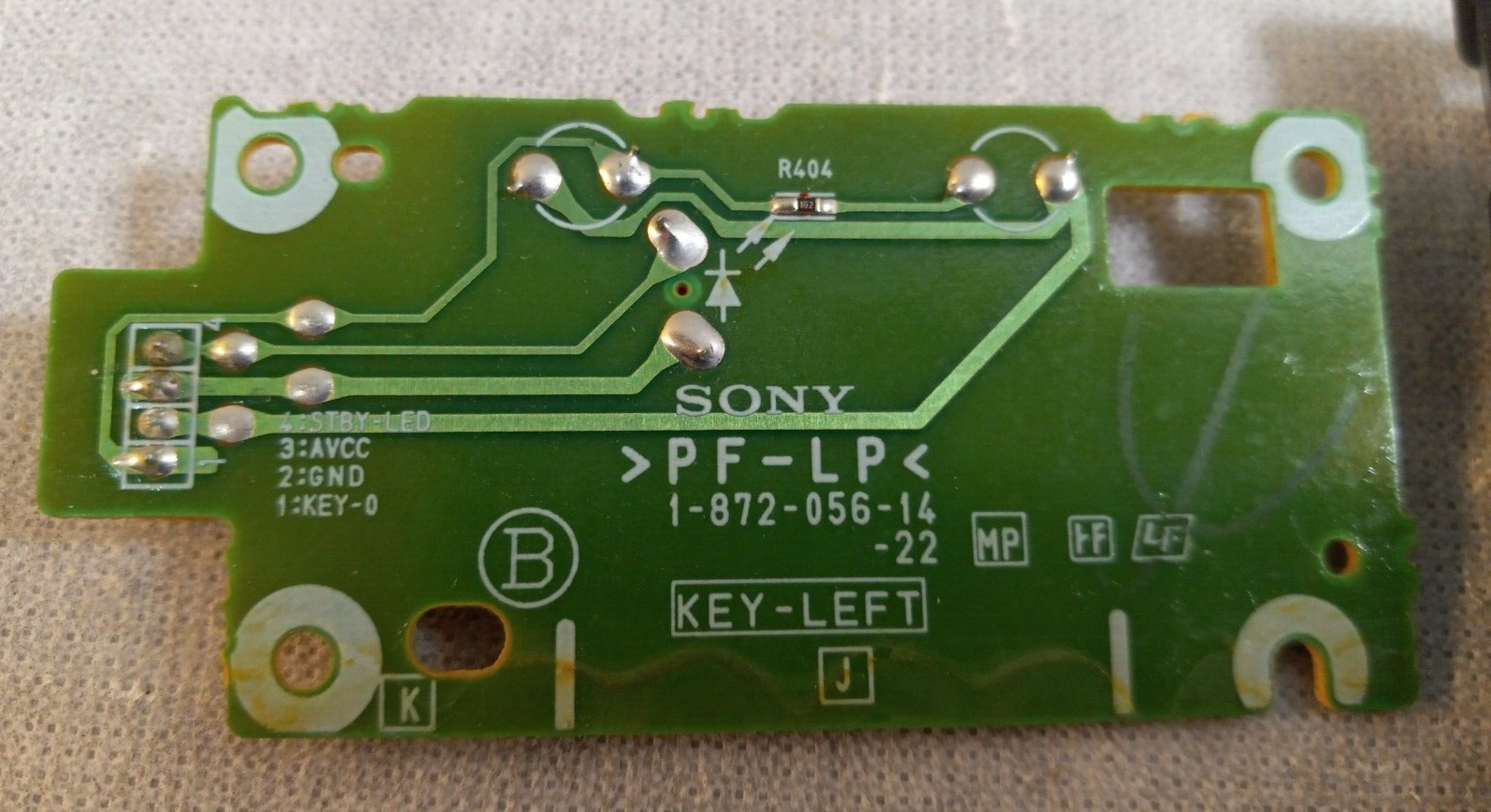 SONY MHC-EC77 Mini Component Stereo POWER BUTTON & DISPLAY PCB w Buttons