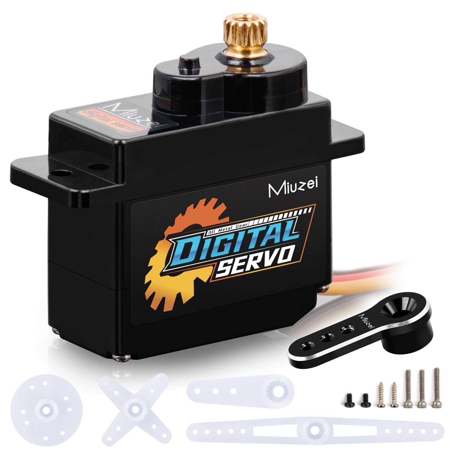 for AXIAL SCX24 Servo, Miuzei 12g Servo Motor Metal Gear Digital RC Steering ...