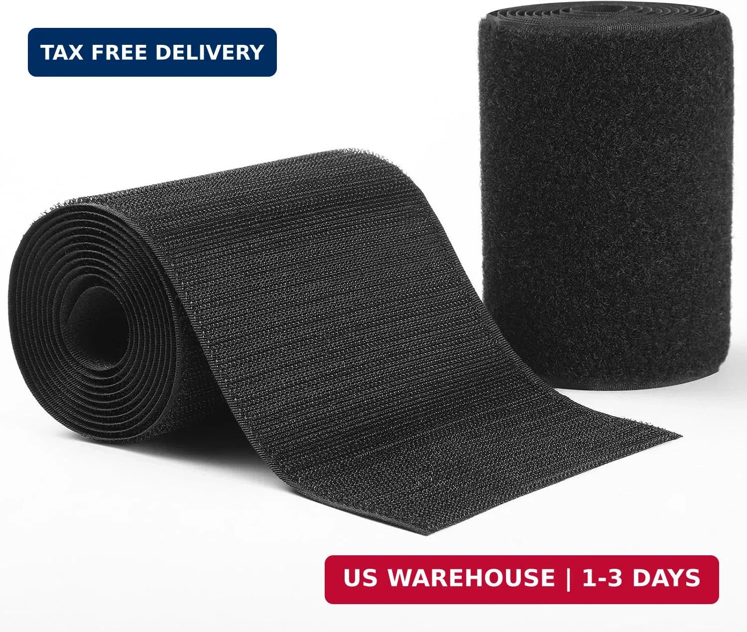 4in x 5ft | Sew On Hook and Loop Strips for Fabric | Non-Adhesive Hook & Loop Ro