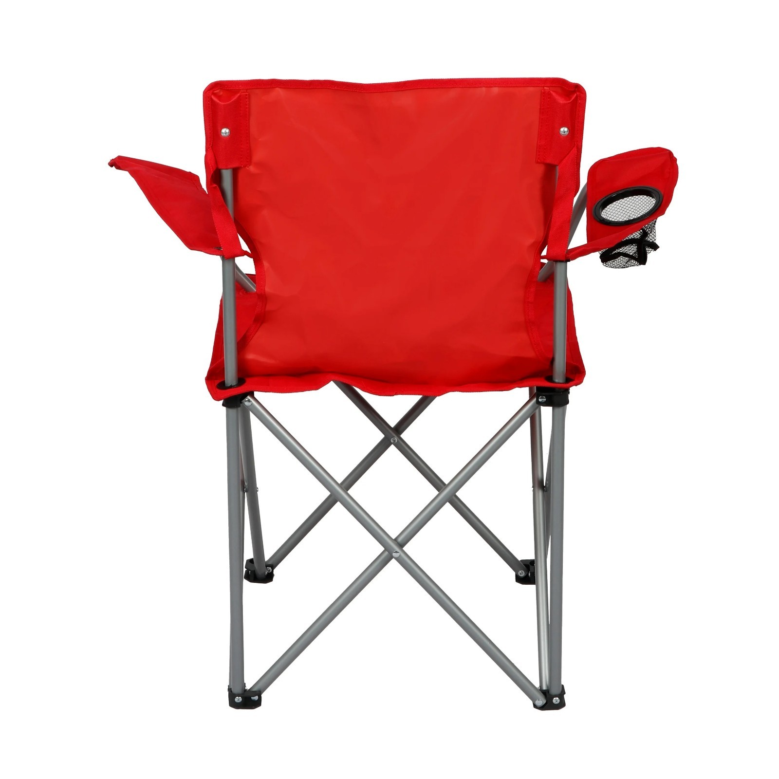 Ozark Trail Basic Folding Camp Chair with Cup Holder, Bright Red , Adult 2 count