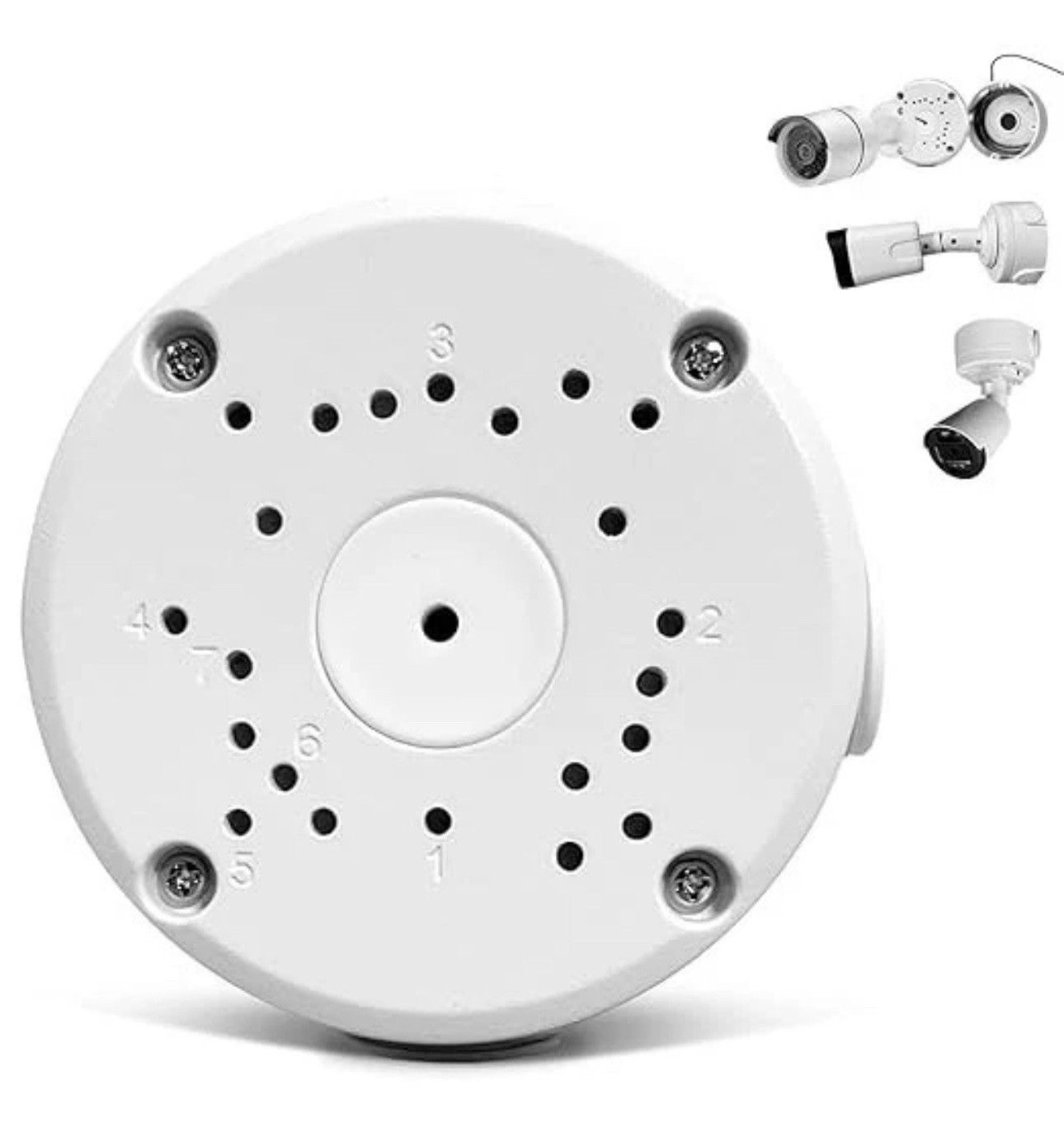 NEW  Security Camera Holder Aluminum J-Box (White) For OOSSXX Camera Free Ship