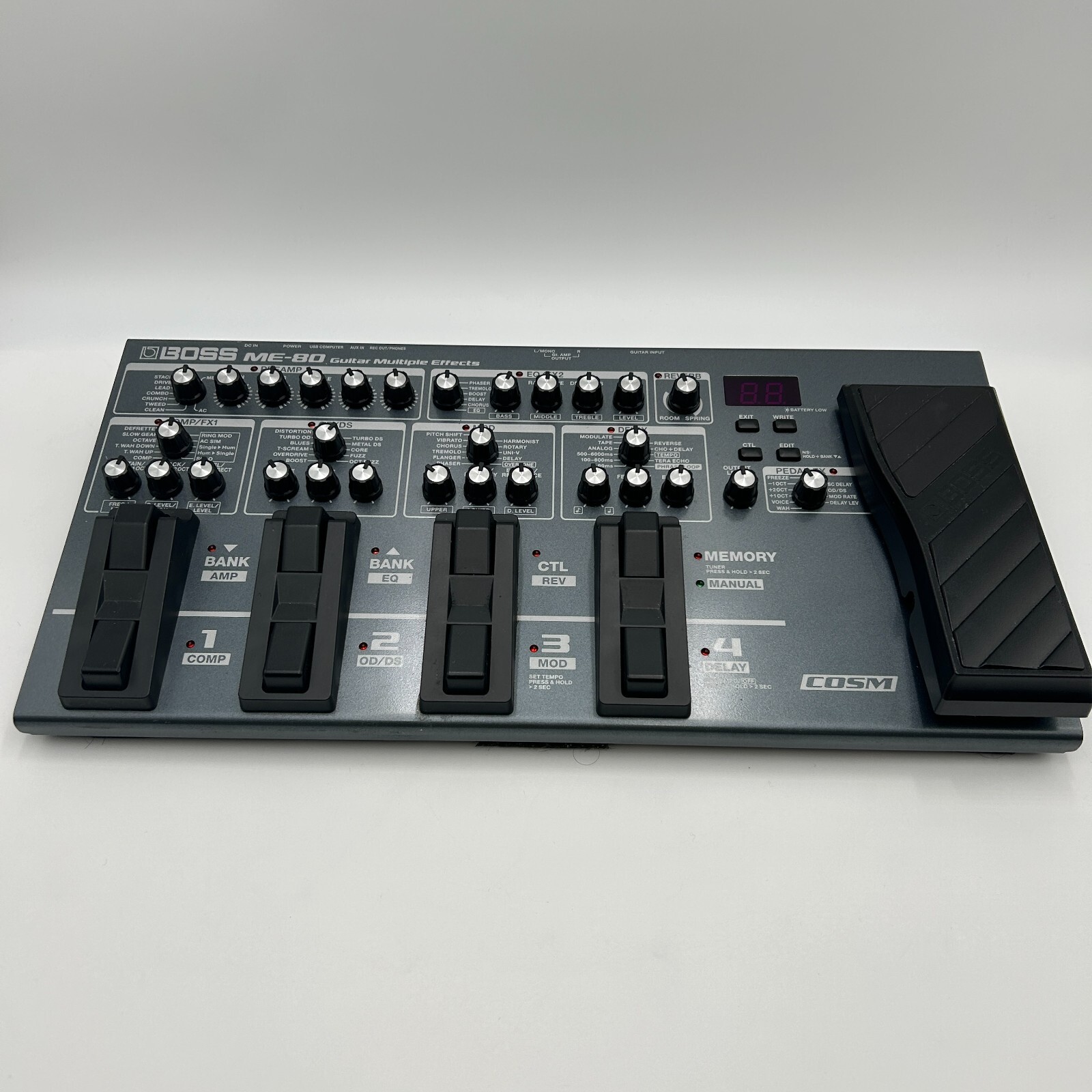 Used Boss ME-80 Guitar Multiple Effects Pedal Good Condition Operation Confirmed
