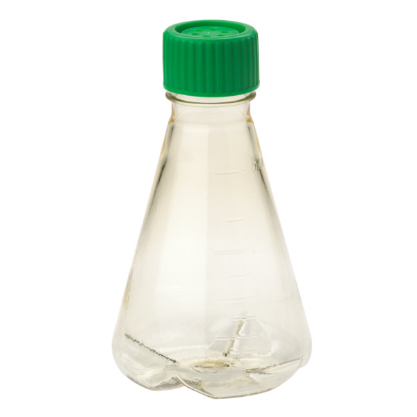 CELLTREAT 500mL Erl. Flask, PC, Vent Cap, Baffled Bottom, 12/Case, S #229831