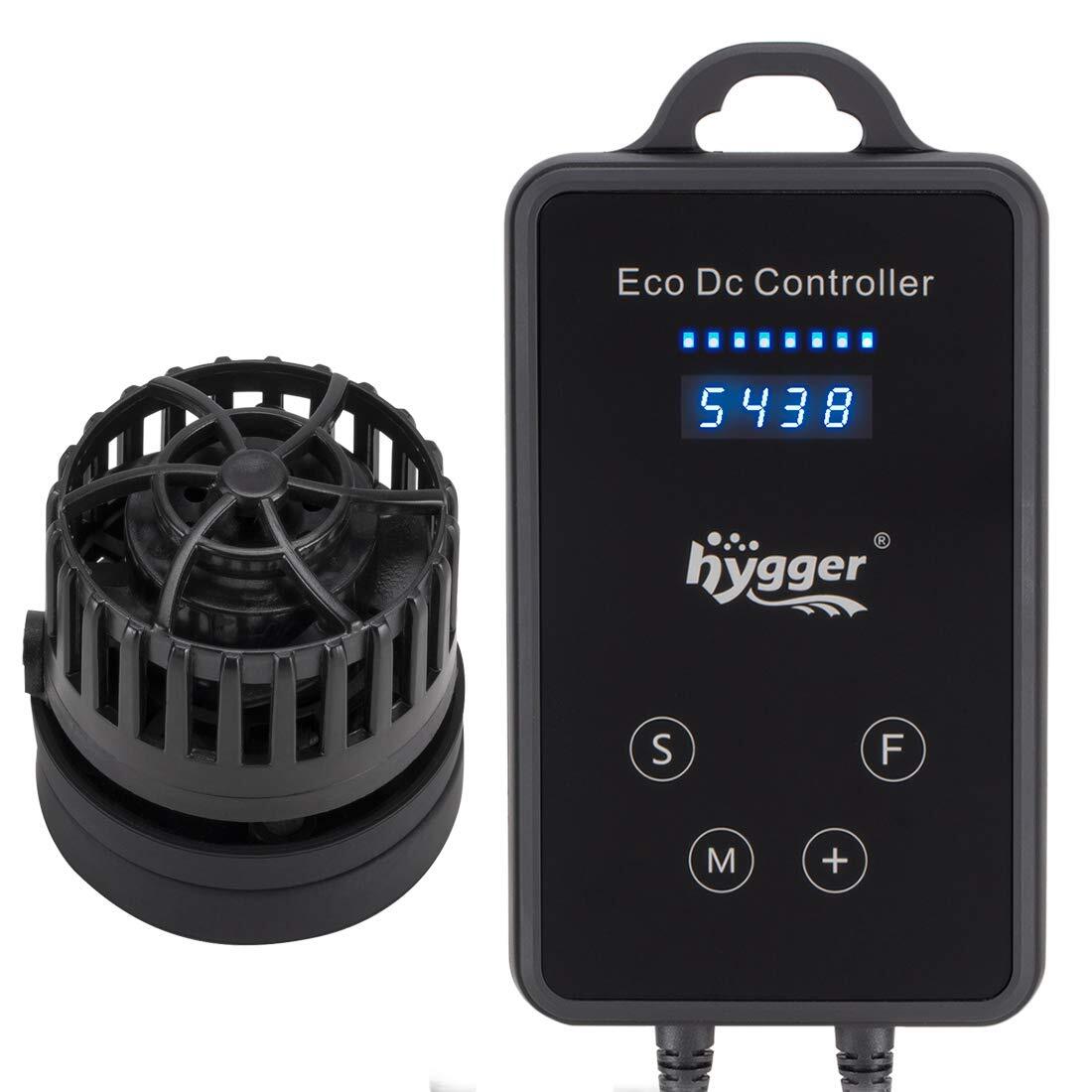 hygger Mini Aquarium Wave Maker 2600GPH Magnetic Mount LED Controller 26-55 Gal