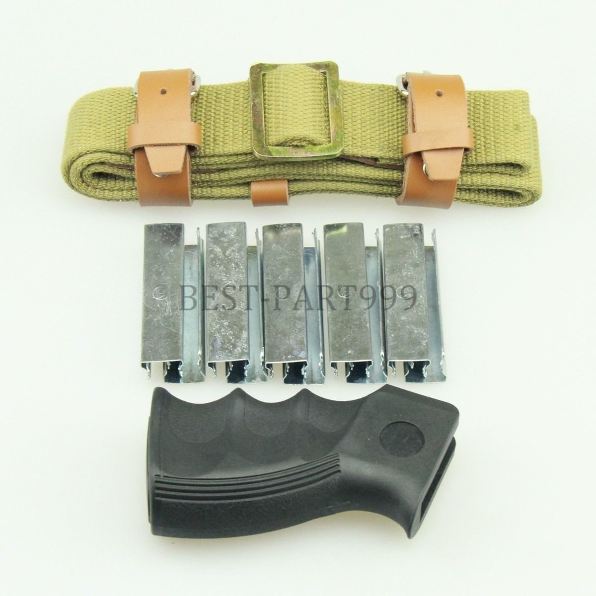 Mosin Nagant Grip + Sling For 1891/30 91/30 M38 M39 M44 + 10pcs Clips