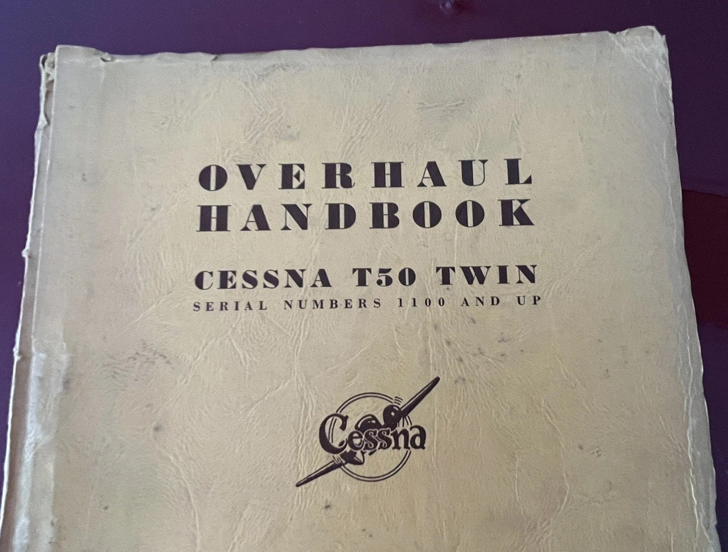 Cessna Model T50 Twin Serial Numbers 1100 & Up Overhaul Handbook Manual Original