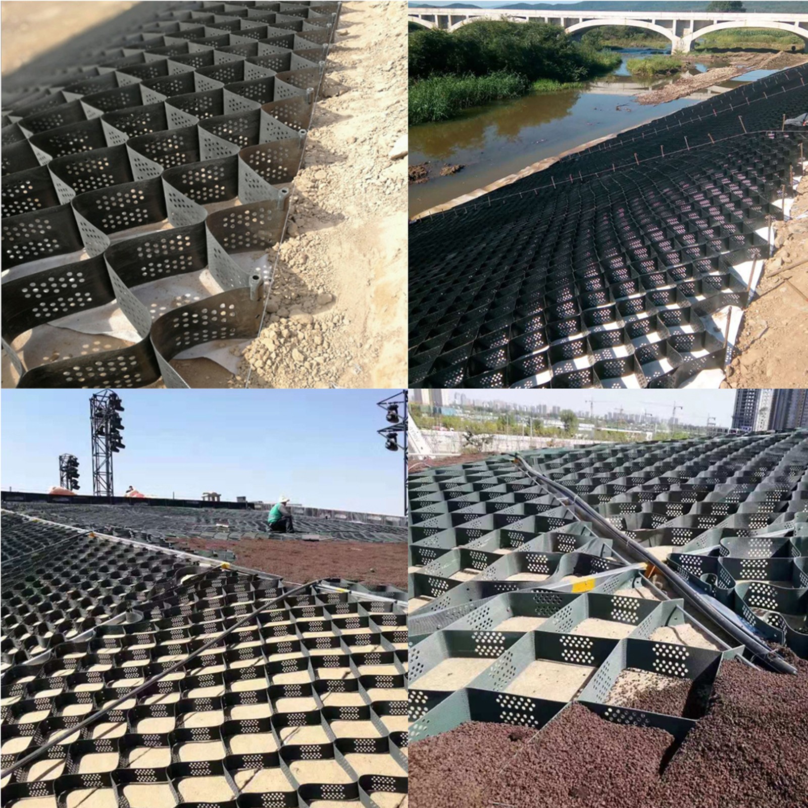 Multi-functional High Strength Geocell 2m*4m*7.5cm 8㎡ for Foundation & Slope