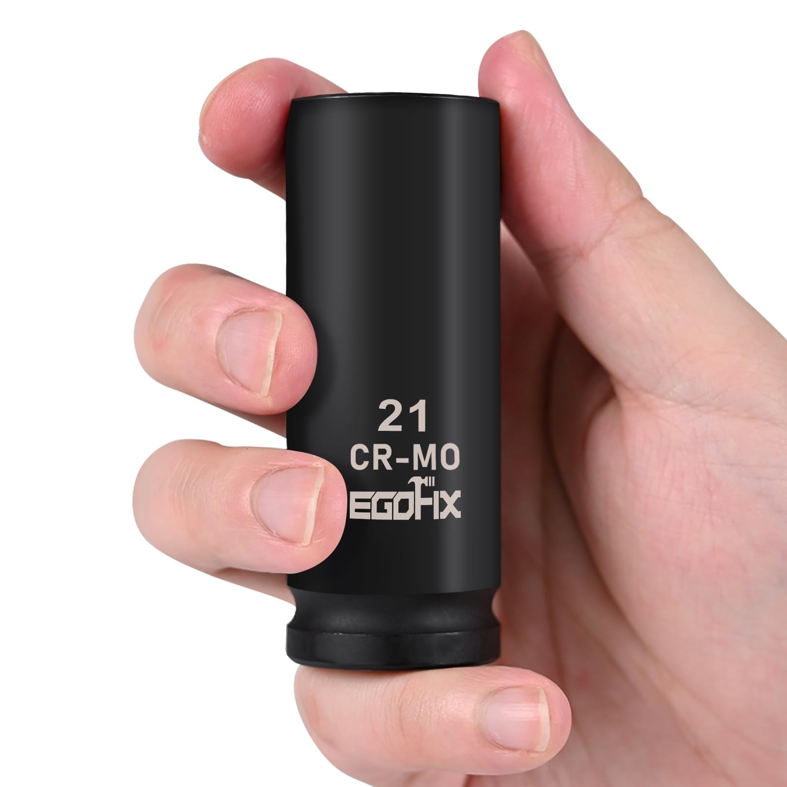 EGOFIX 1/2" Drive Deep Impact Socket, 21mm CR-MO, 21mm,