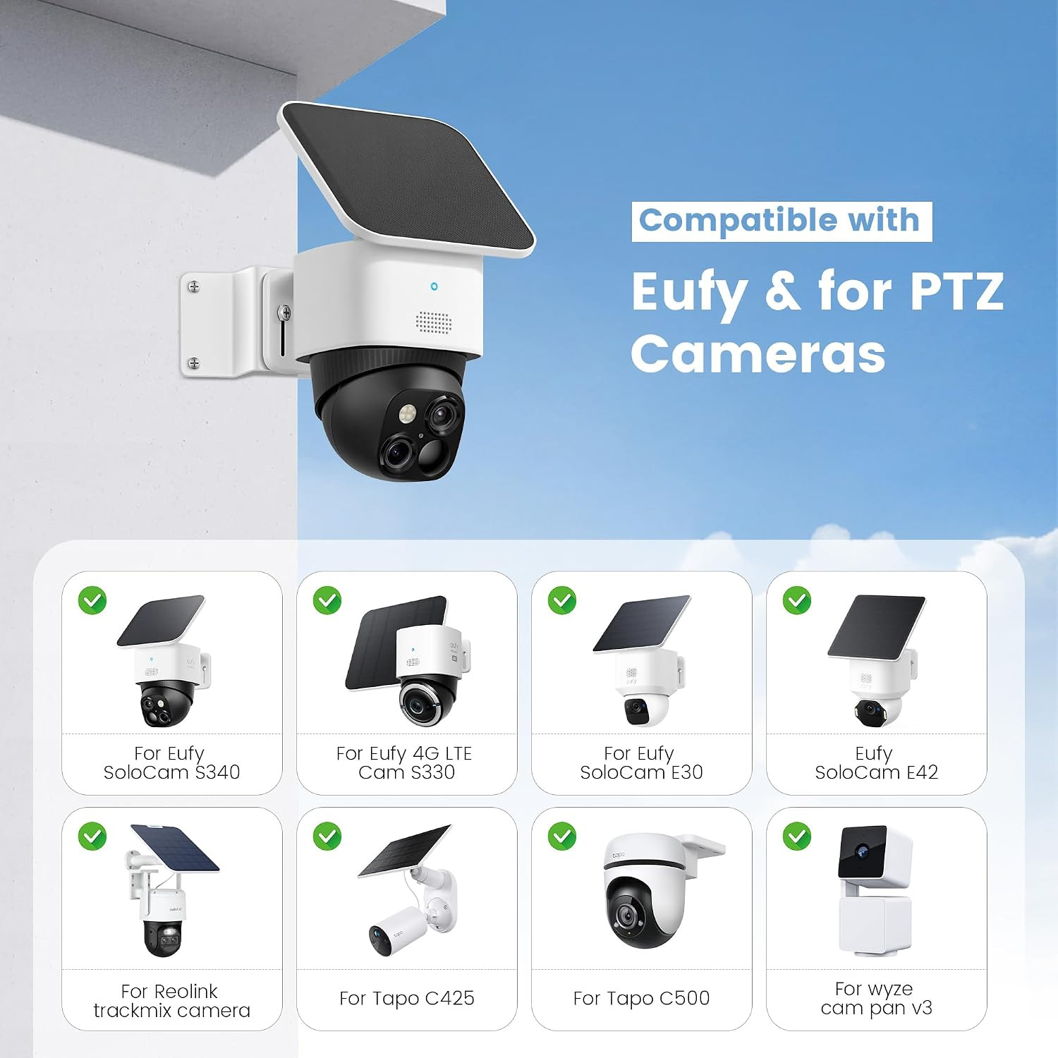 1 Pack Metal Mounting Corner Bracket for Security Camera, Wall Corner Mount