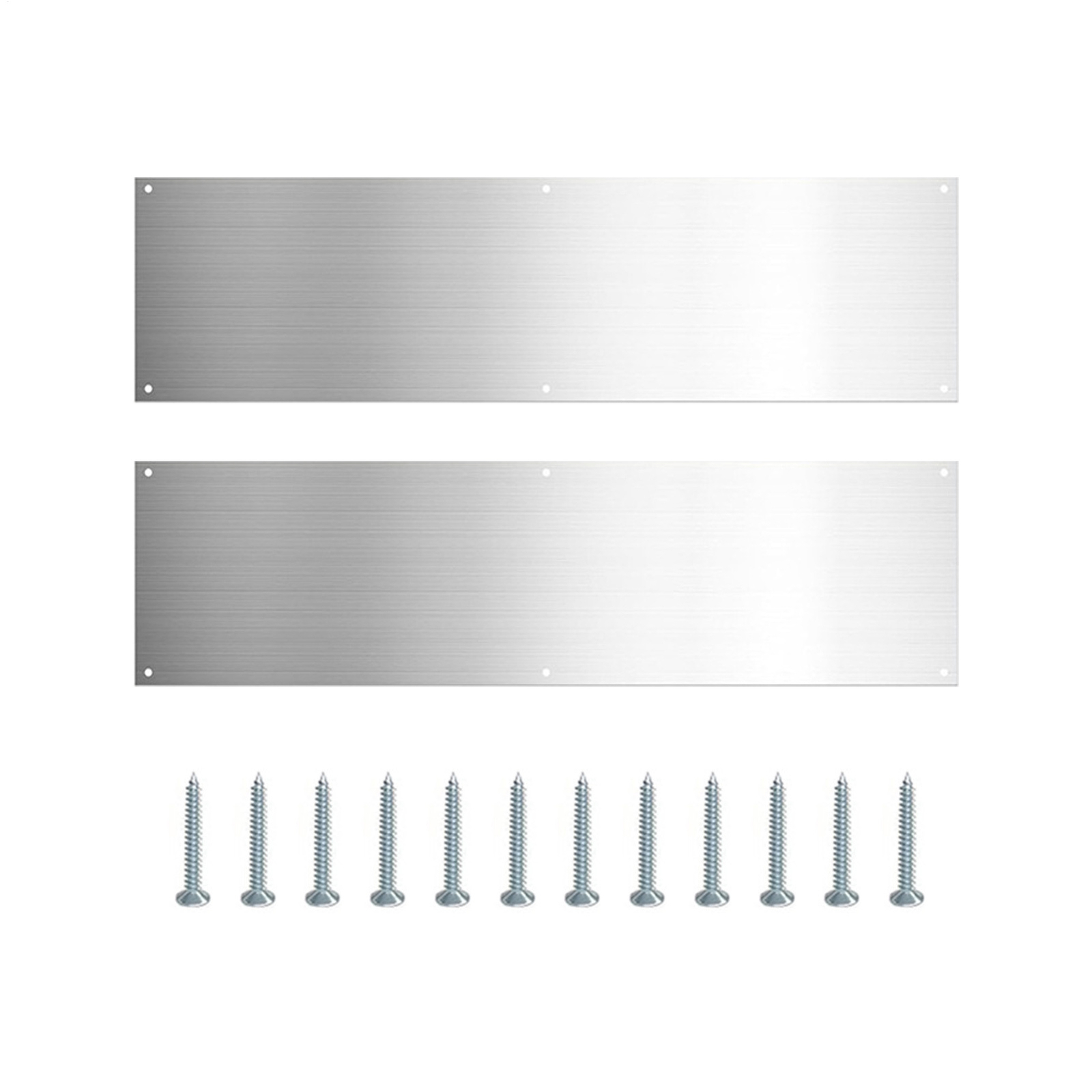 2pcs Stainless Steel Door Kick Plate Kickplate for Interior Exterior Door