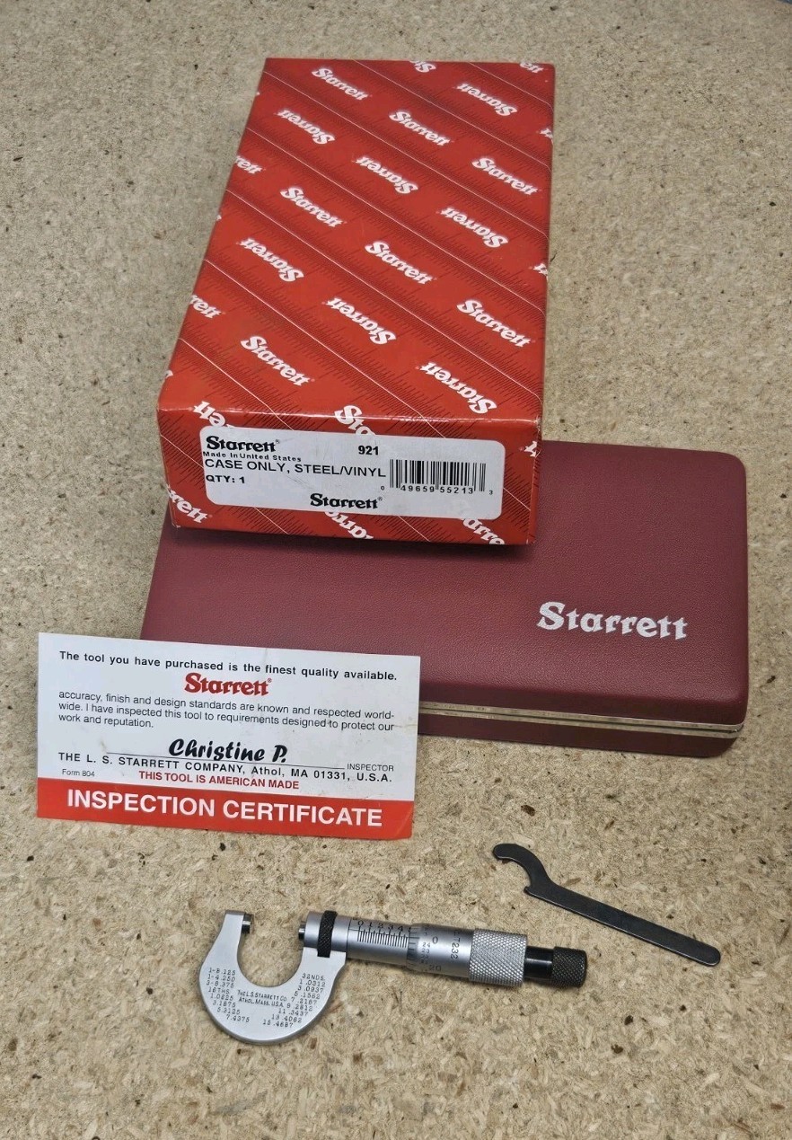 Starrett T232RL outside micrometer .0 - .500" - .0001" resolution - Made in USA