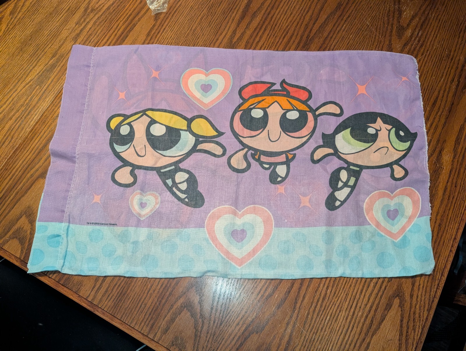 Vintage 2000 Power Puff Girls Pillowcase Bedding Pillow Cartoons 90s
