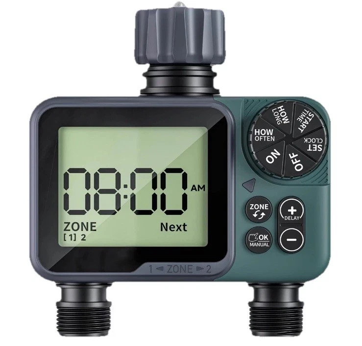 2 Zone Digital Water Hose Programmable Timer - Model No ITV211 - Rain Delay NEW
