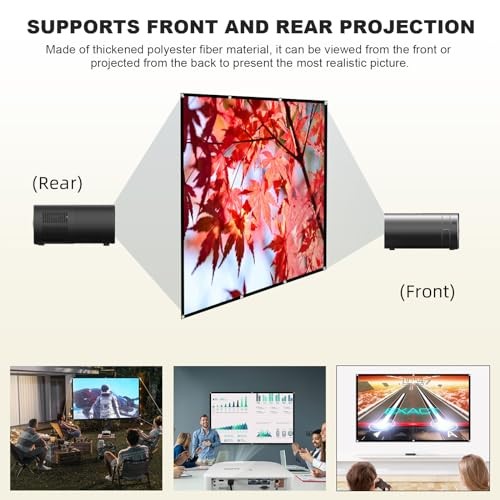 150-Inch 4K 16:9 HD Projector Screen - Foldable 150inches