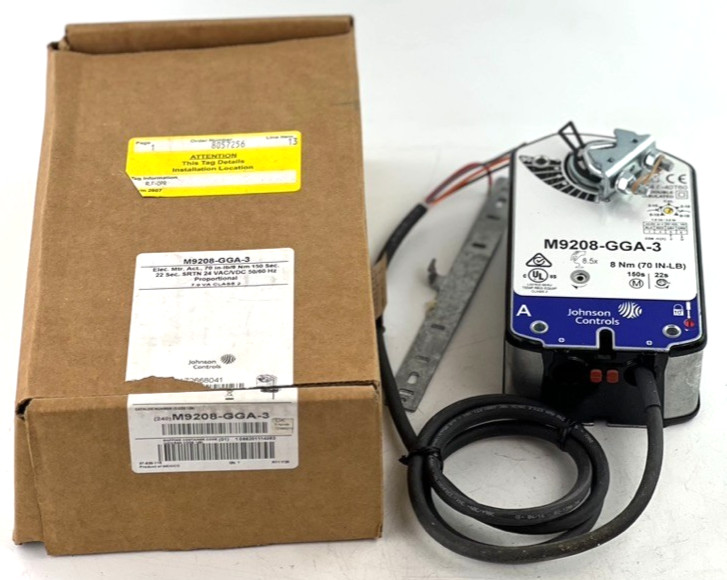 Johnson Controls M9208-GGA-3 Electric Spring Return Damper Actuator 150 SEC.