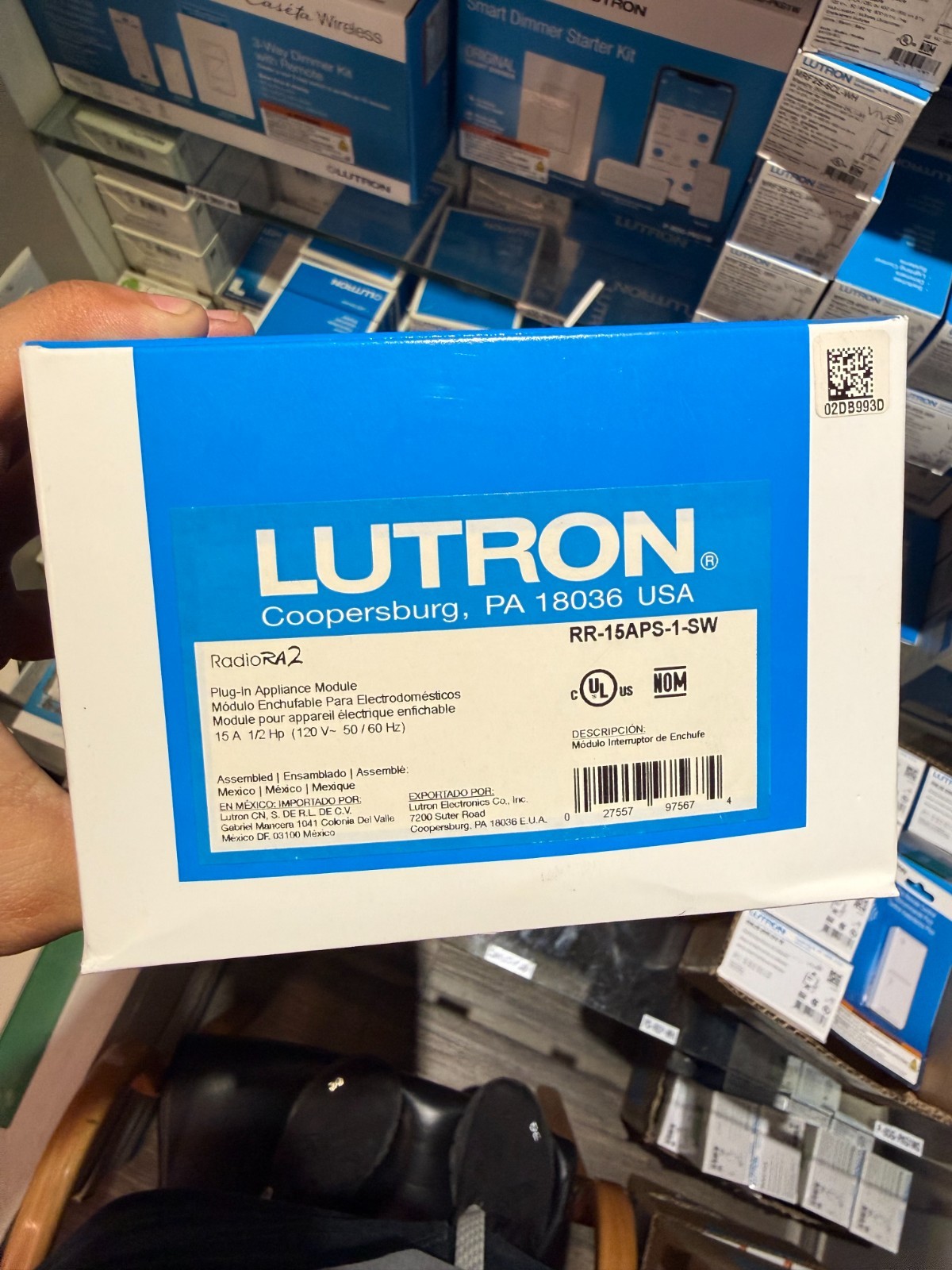 Lutron RR-15APS-1-SW RadioRA 2 RA2 Select 15A RF Plug-In Appliance Module White