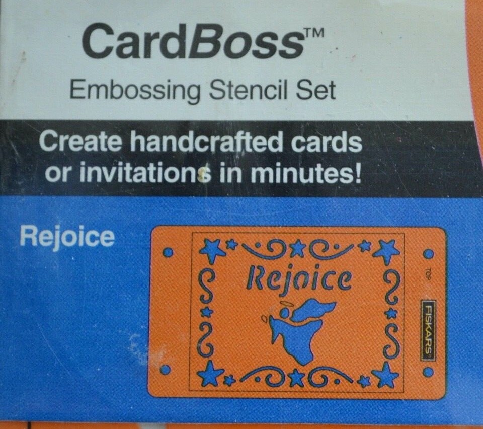 NEW ~ FISKARS EMBOSSING CARD BOSS "REJOICE"